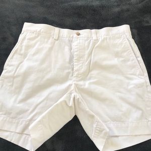 White polo shorts size 32. Hits above knee